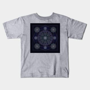 Neon Geometry in Blue Kids T-Shirt